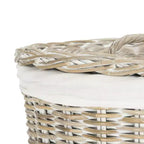 Panier à linge Maggy avec doublure - HAC6500 - Blanc/Blanc délavé - Safavieh