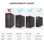EUREKA ERGONOMIC,Support CPU réglable par bouton rotatif,22,09 l x 12,52 P x 12,05 HNoir