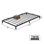 Whizmax Cadre de Lit 8 Pouces Queen/Full/Twin, Plateforme en Métal à Profil Bas, Support de Matelas, Silencieux, Montage Facile, Noir