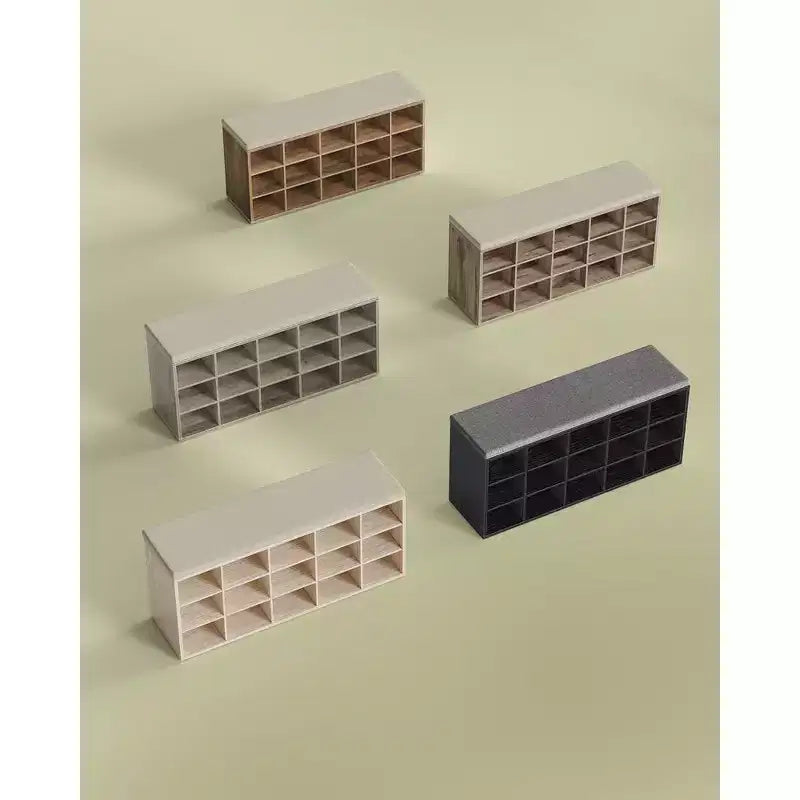VASAGLE Banc à chaussures avec coussin de rangement et 15 compartiments