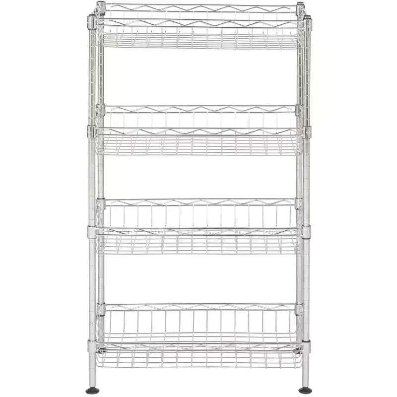 Gaston 4 Tier Mini Rack - Chrome - Safavieh
