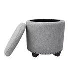 Pouf de rangement HomePop avec clous