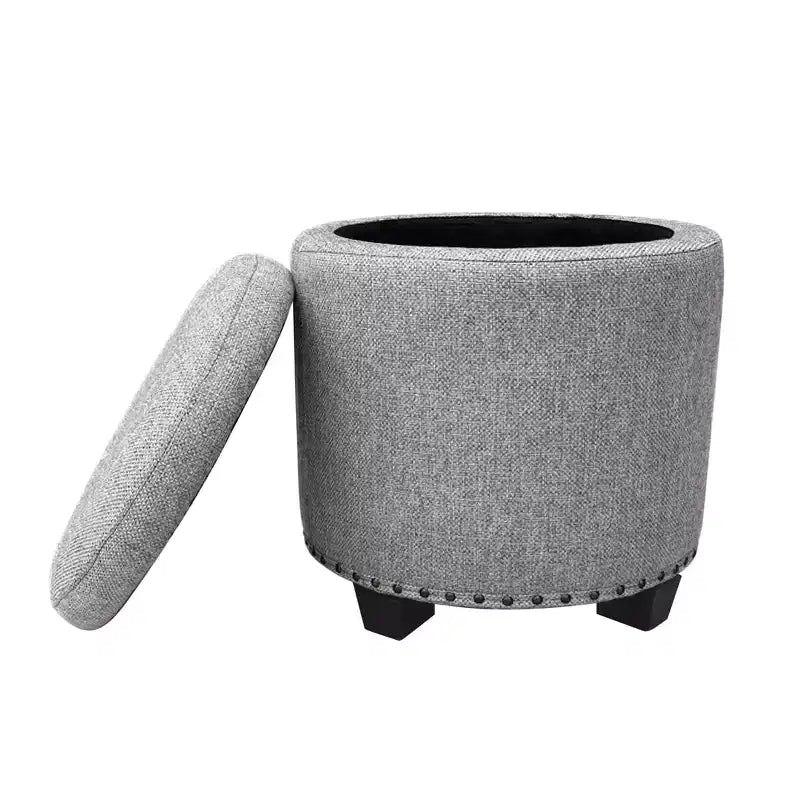 Pouf de rangement HomePop avec clous
