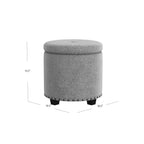 Pouf de rangement HomePop avec clous