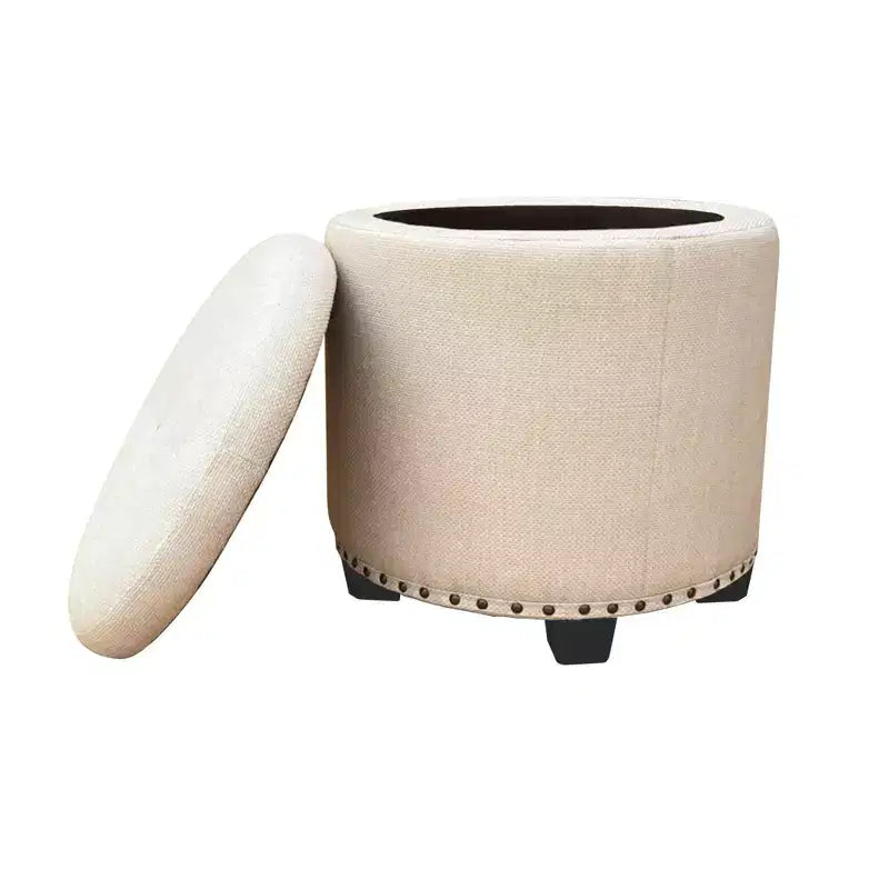 Pouf de rangement HomePop avec clous