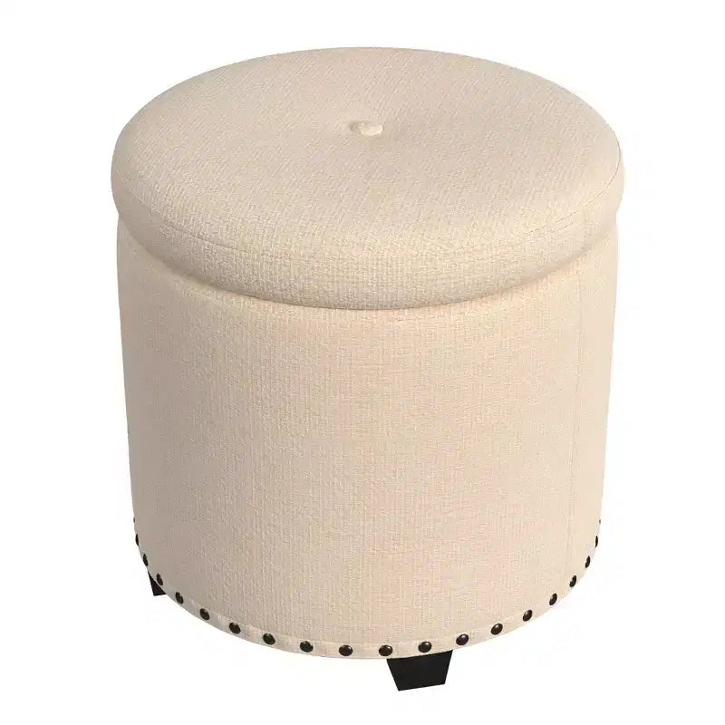 Pouf de rangement HomePop avec clous