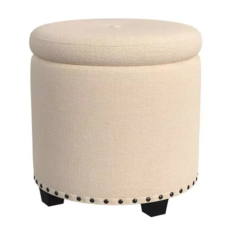 Pouf de rangement HomePop avec clous