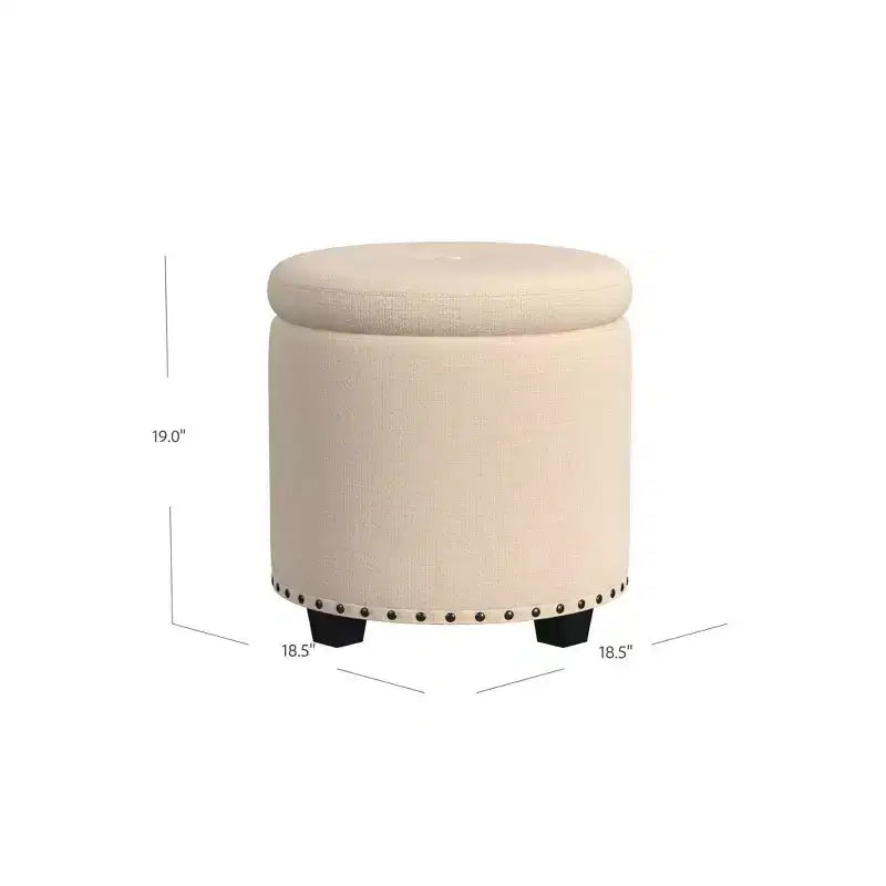Pouf de rangement HomePop avec clous