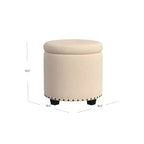 Pouf de rangement HomePop avec clous