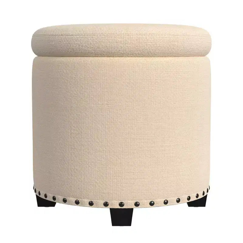 Pouf de rangement HomePop avec clous