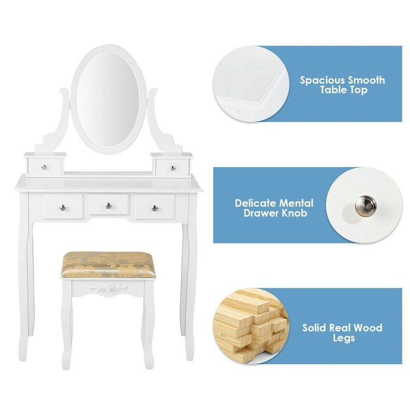 Coiffeuse avec tabouret