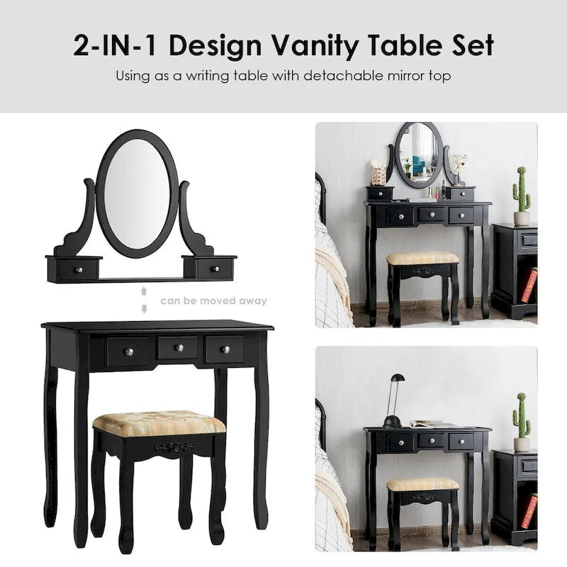 Coiffeuse avec tabouret