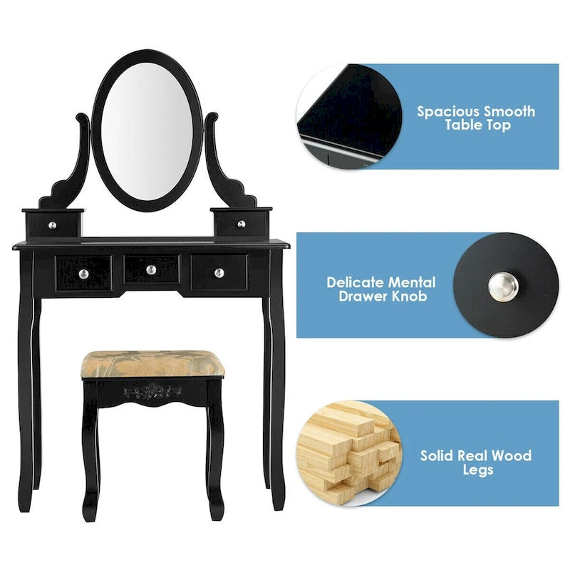 Coiffeuse avec tabouret