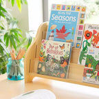 Présentoir de livres de table Guidecraft – Naturel : Présentoir de livres et de littérature et rangement de livres pour salle de classe pour enfants