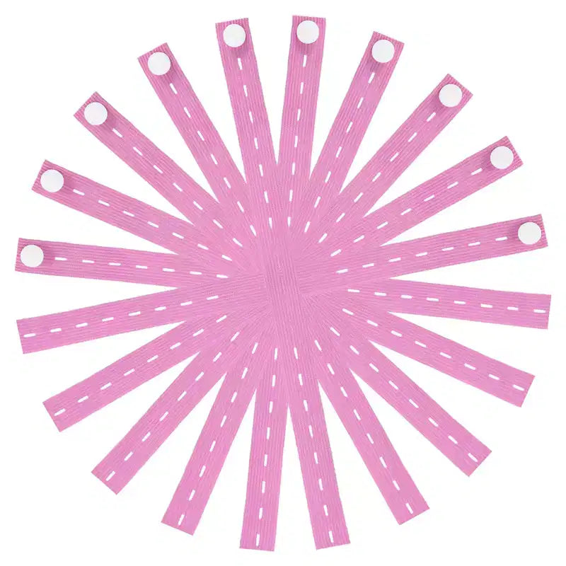 Unique Bargains Polyester Clothes Storage Elastic Band with Buttonhole for Drawer Blanket 20 Pcs