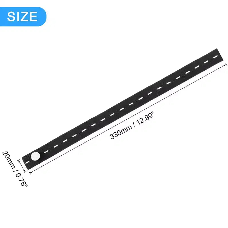 Unique Bargains Bande élastique de rangement en polyester avec boutonnière pour tiroir couverture 20 pièces