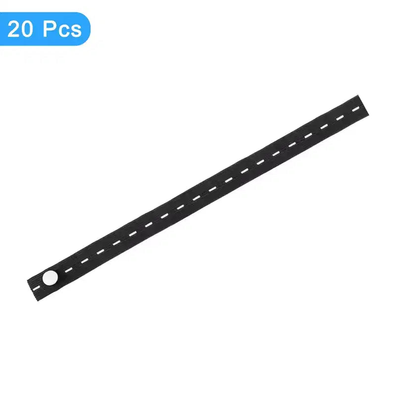 Unique Bargains Bande élastique de rangement en polyester avec boutonnière pour tiroir couverture 20 pièces