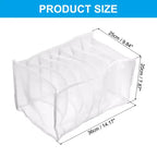 Lot de 2 boîtes de rangement pliables pour tiroir en maille de nylon lavable avec 7 compartiments pour vêtements
