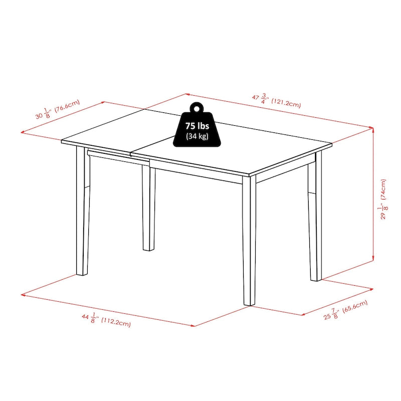 Table à abattants avec chaises à dossier ajouré, noyer