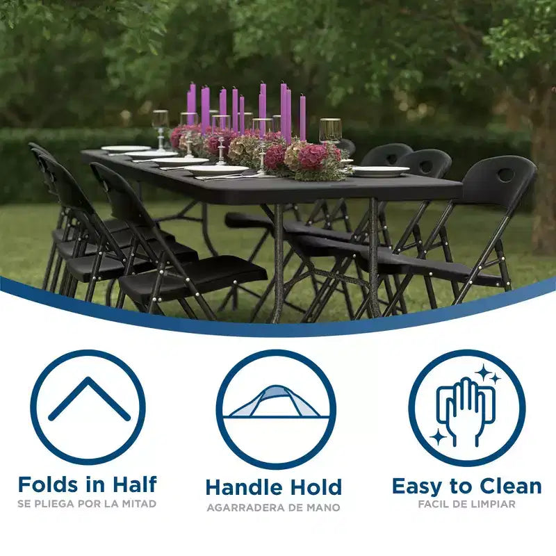 Table de banquet pliable en deux de 2,4 m (8 pi) COSCO