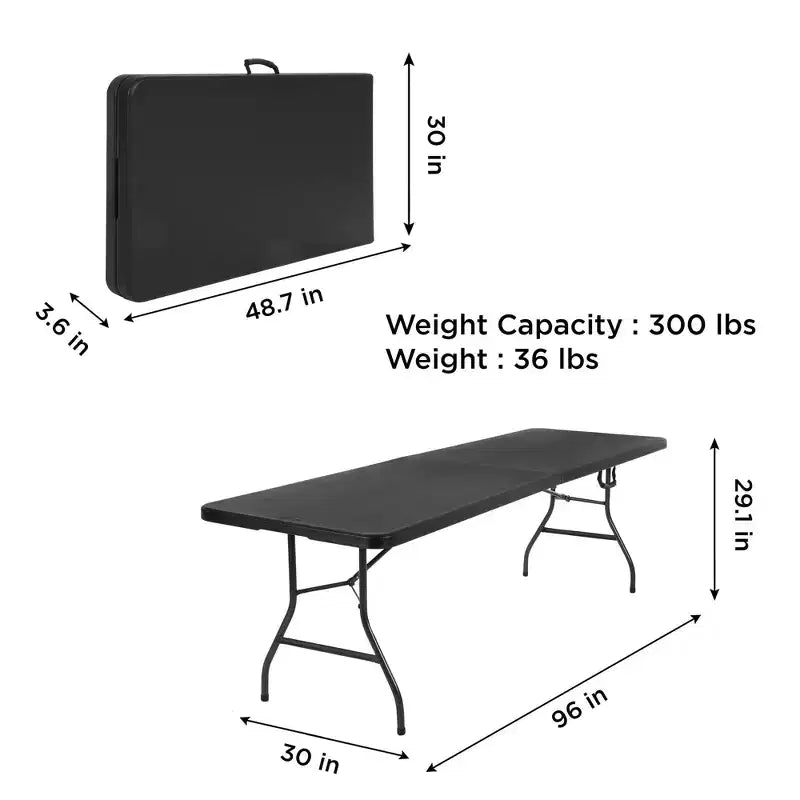 Table de banquet pliable en deux de 2,4 m (8 pi) COSCO