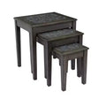 Jofran, Baroque Nesting Tables with Mosaic Tile Inlay (Set of 3), Gray