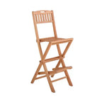 Tabouret de bar pliant d'intérieur/extérieur Nordic Teak 30 Naturel - Beige