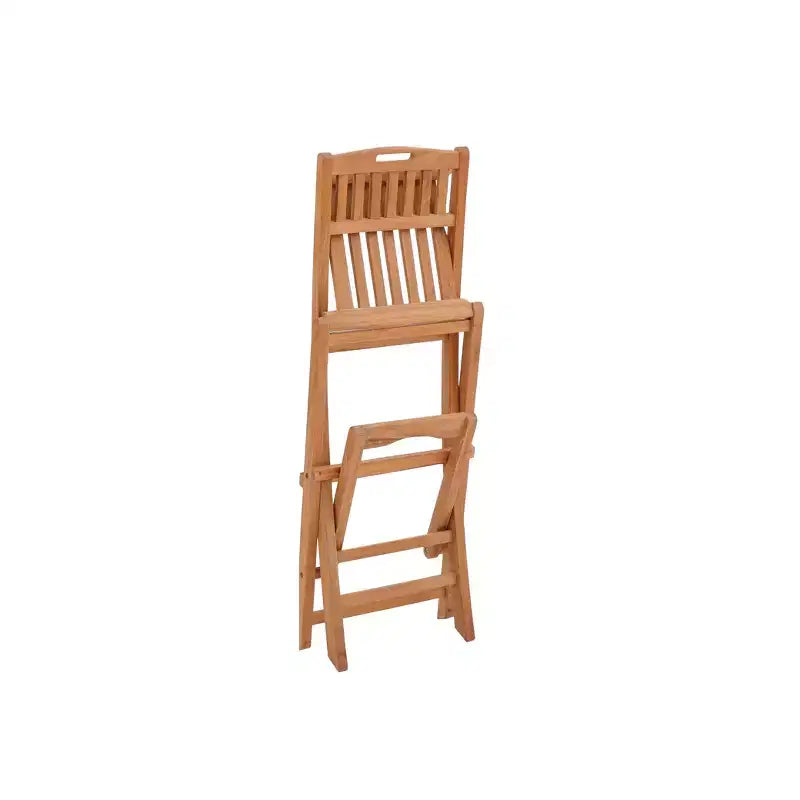 Tabouret de bar pliant d'intérieur/extérieur Nordic Teak 30 Naturel - Beige