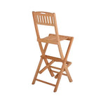 Tabouret de bar pliant d'intérieur/extérieur Nordic Teak 30 Naturel - Beige
