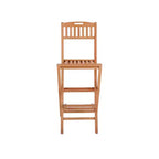 Tabouret de bar pliant d'intérieur/extérieur Nordic Teak 30 Naturel - Beige