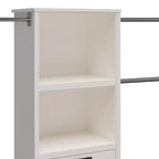 Placard de rangement Systembuild Evolution Luxe avec 4 tiroirs et 3 tringles à vêtements réglables, Chêne ivoire