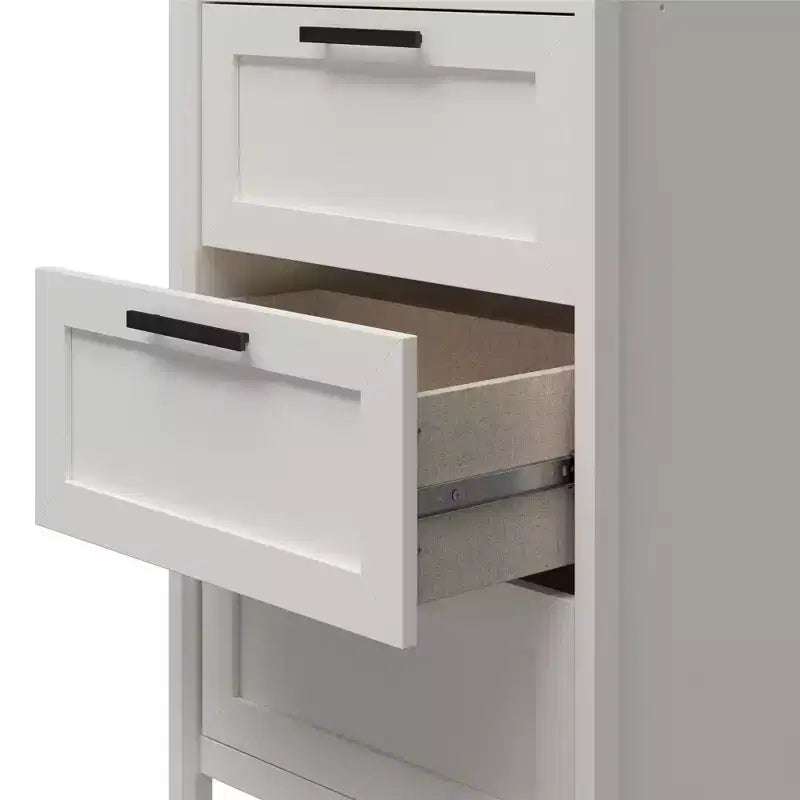 Placard de rangement Systembuild Evolution Luxe avec 4 tiroirs et 3 tringles à vêtements réglables, Chêne ivoire