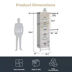 Placard de rangement Systembuild Evolution Luxe avec 4 tiroirs et 3 tringles à vêtements réglables, Chêne ivoire