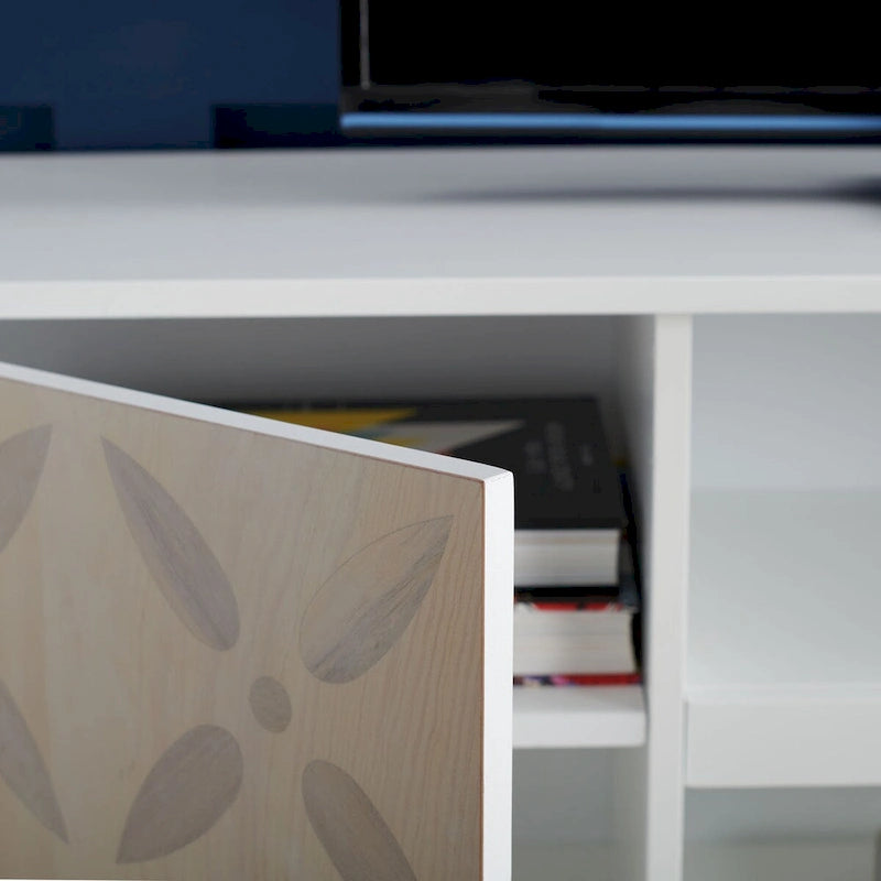 Meuble TV à motifs 3 étagères - 54 L x 15 P x 22 H