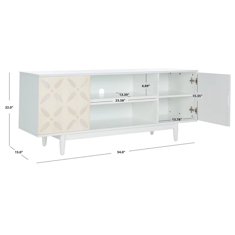 Meuble TV à motifs 3 étagères - 54 L x 15 P x 22 H