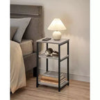 Table d'appoint, Petite table de bout, Table de chevet haute pour salon, chambre, bureau, salle de bain
