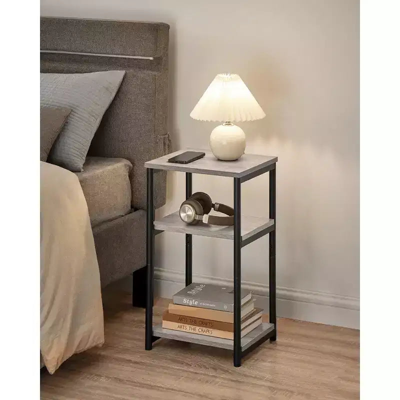 Table d'appoint, Petite table de bout, Table de chevet haute pour salon, chambre, bureau, salle de bain