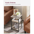 Table d'appoint, Petite table de bout, Table de chevet haute pour salon, chambre, bureau, salle de bain