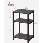 Table d'appoint, Petite table de bout, Table de chevet haute pour salon, chambre, bureau, salle de bain