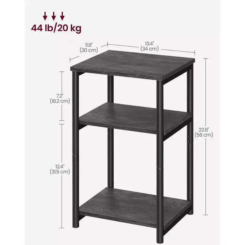 Table d'appoint, Petite table de bout, Table de chevet haute pour salon, chambre, bureau, salle de bain