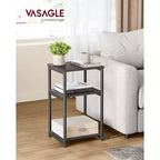 Table d'appoint, Petite table de bout, Table de chevet haute pour salon, chambre, bureau, salle de bain