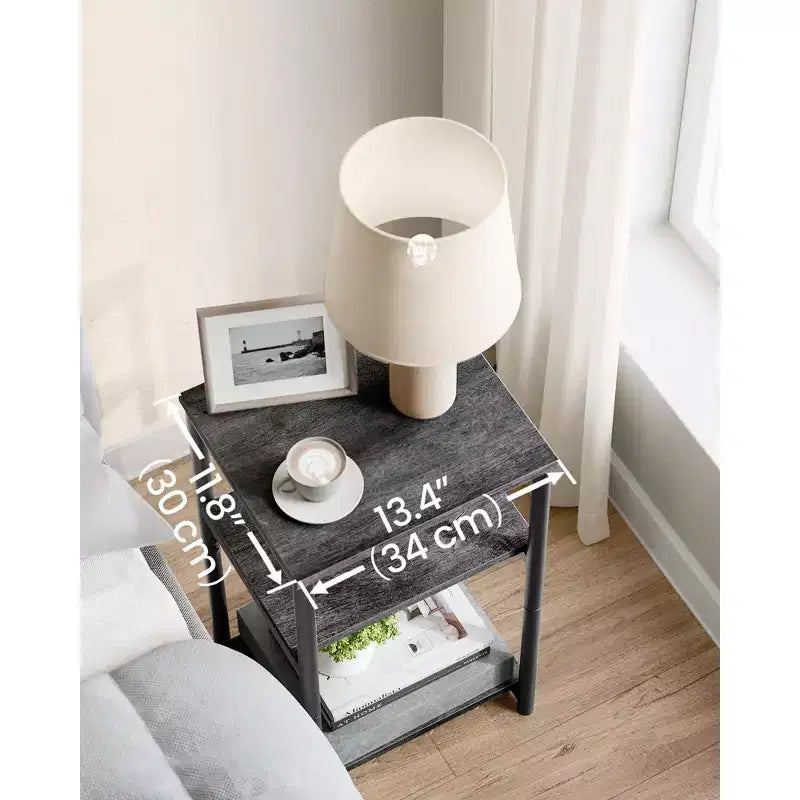 Table d'appoint, Petite table de bout, Table de chevet haute pour salon, chambre, bureau, salle de bain