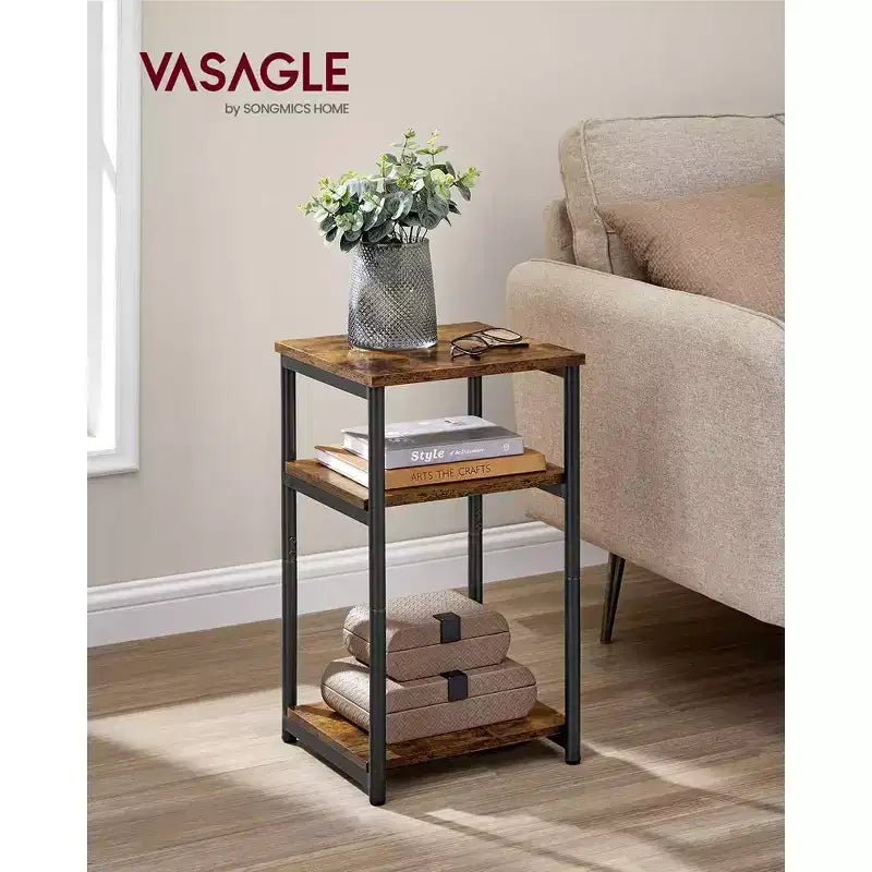 Table d'appoint, Petite table de bout, Table de chevet haute pour salon, chambre, bureau, salle de bain