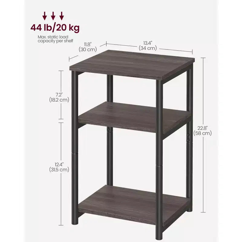 Table d'appoint, Petite table de bout, Table de chevet haute pour salon, chambre, bureau, salle de bain