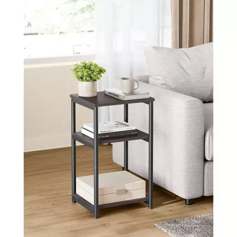 Table d'appoint, Petite table de bout, Table de chevet haute pour salon, chambre, bureau, salle de bain