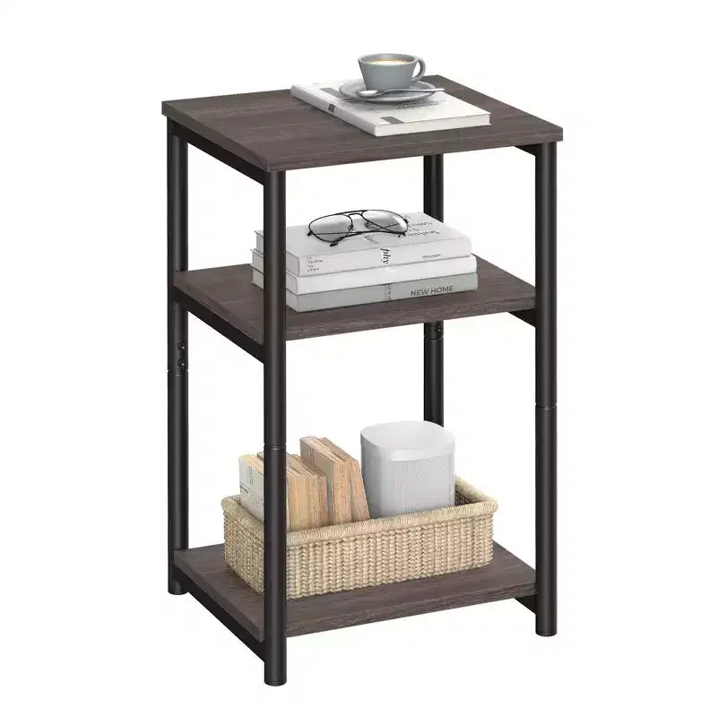 Side Table, Small End Table, Tall Nightstand for Living Room, Bedroom, Office, Bathroom