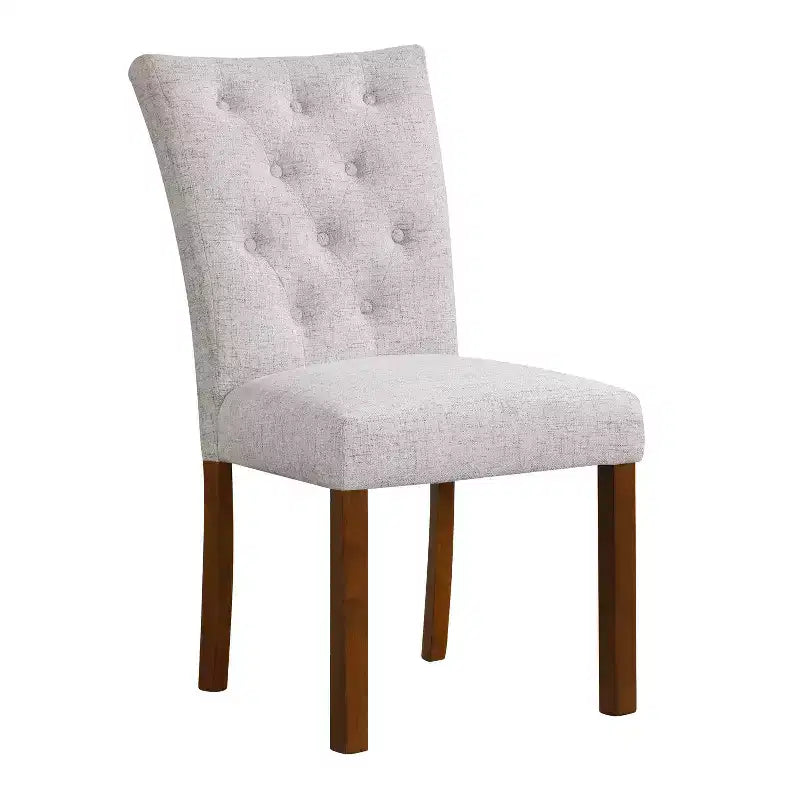 HomePop Lot de 2 chaises de salle à manger Parsons à dossier touffeté avec cadre en contreplaqué, capacité de 136 kg