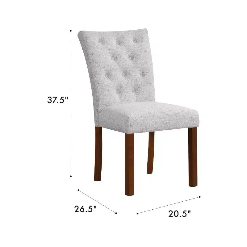 HomePop Lot de 2 chaises de salle à manger Parsons à dossier touffeté avec cadre en contreplaqué, capacité de 136 kg