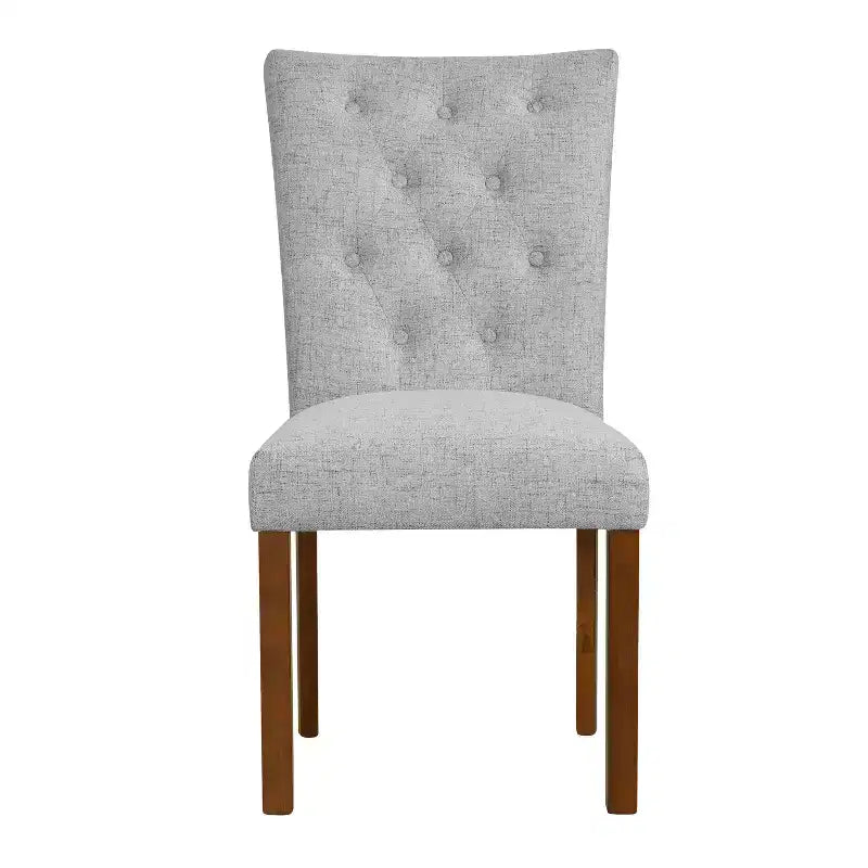 HomePop Lot de 2 chaises de salle à manger Parsons à dossier touffeté avec cadre en contreplaqué, capacité de 136 kg