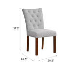HomePop Lot de 2 chaises de salle à manger Parsons à dossier touffeté avec cadre en contreplaqué, capacité de 136 kg